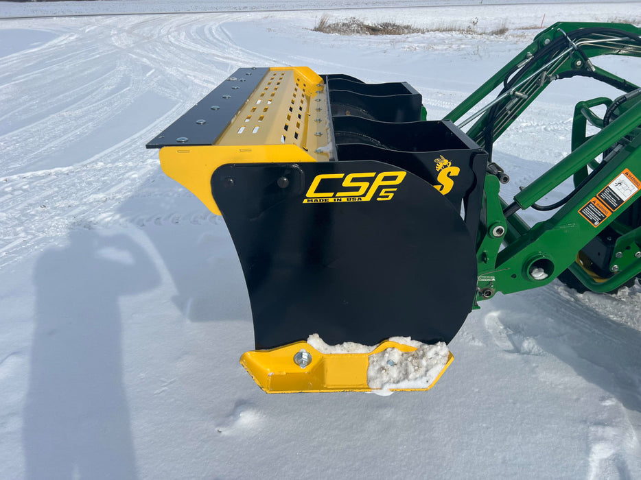 Compact Snow Pusher Attachment for Skid Steer & Compact Tractor
