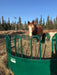 Lakeland Heavy-Duty Tombstone Round Bale Hay Feeder – durable steel design for efficient cattle feeding