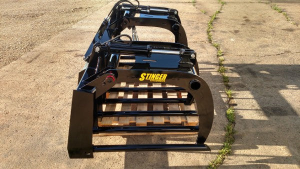 Stinger Manure Tine Grapple Bucket – Heavy-Duty Skid Steer Grapple